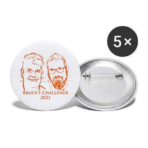 Bruces Challenge Orange Clear 2021 - Buttons large 2.2'' (5-pack)