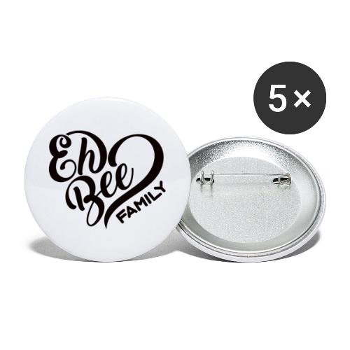 EhBeeBlackLRG - Buttons large 2.2'' (5-pack)