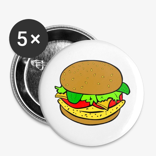 Comic Burger - Buttons large 2.2'' (5-pack)