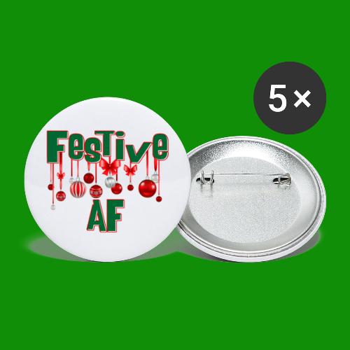 Festive AF - Buttons large 2.2'' (5-pack)