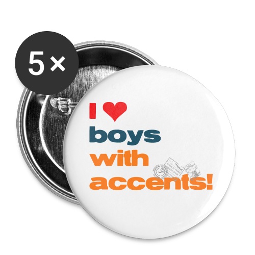 accentsWhite png - Buttons large 2.2'' (5-pack)