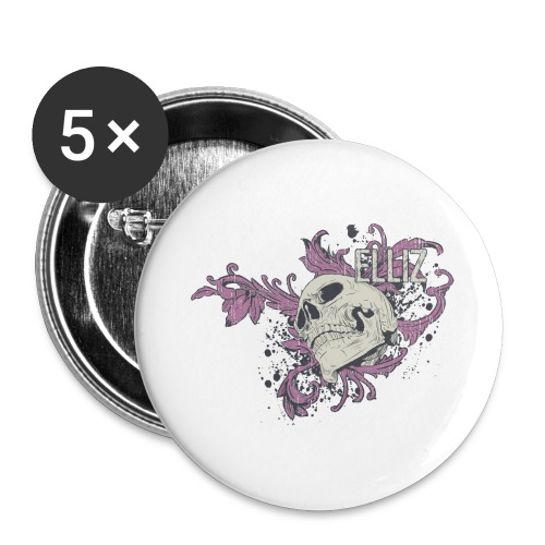 Ornamental Skull Bandana - Buttons large 2.2'' (5-pack)