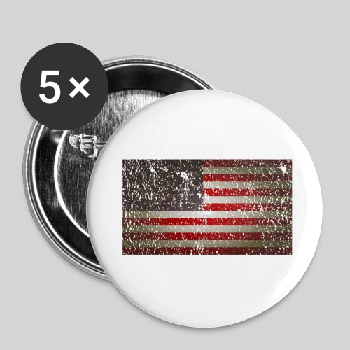 US Flag distressed - Buttons large 2.2'' (5-pack)