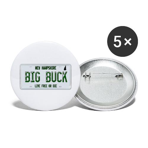 Big Buck NH License Plate Camo - Buttons large 2.2'' (5-pack)
