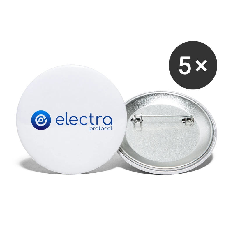 Electra Protocol Blue Logo - Buttons large 2.2'' (5-pack)