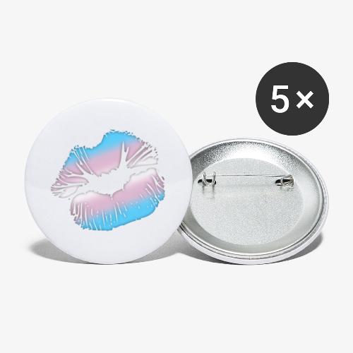 Transgender Pride Big Kissing Lips - Buttons large 2.2'' (5-pack)