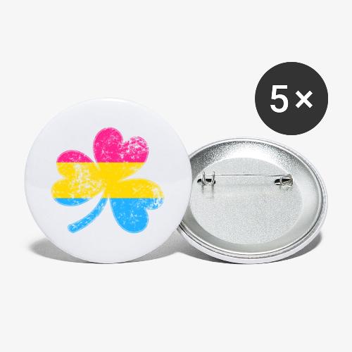 Pansexual Shamrock Pride Flag - Buttons large 2.2'' (5-pack)