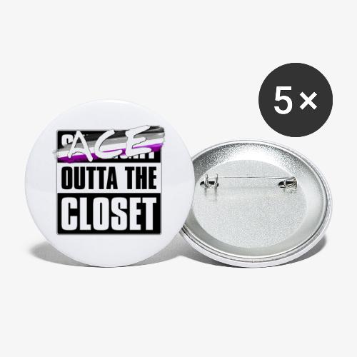 Ace Outta the Closet - Asexual Pride - Buttons large 2.2'' (5-pack)