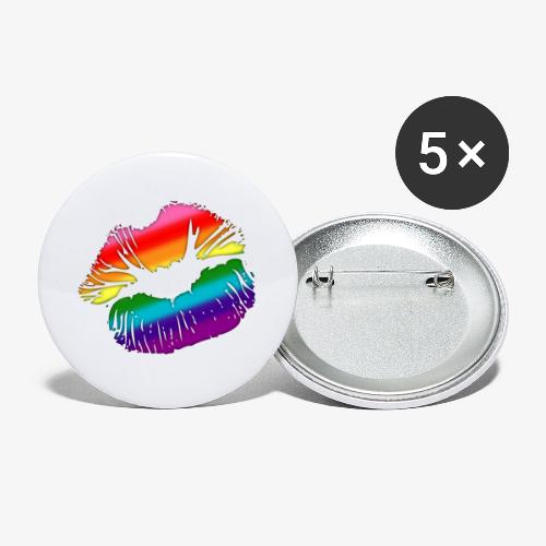 Original Gilbert Baker LGBTQ Love Rainbow Pride - Buttons large 2.2'' (5-pack)