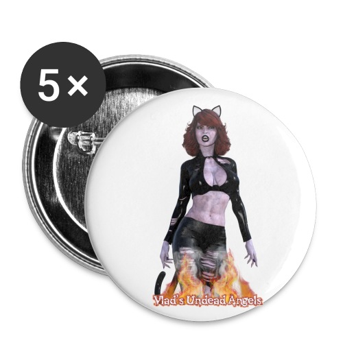 Undead Angels Zombie Vampire Katerina - Buttons large 2.2'' (5-pack)