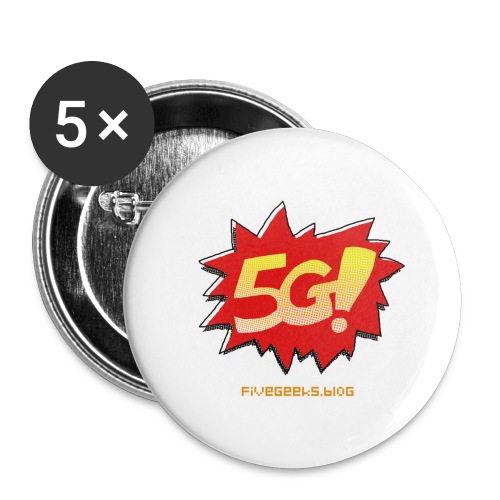 five geeks mini 2 - Buttons large 2.2'' (5-pack)