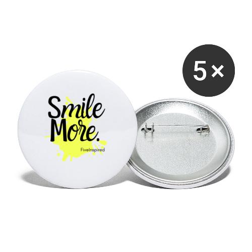 Smile More - Buttons large 2.2'' (5-pack)