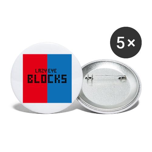 Lazy Eye Blocks - Buttons large 2.2'' (5-pack)
