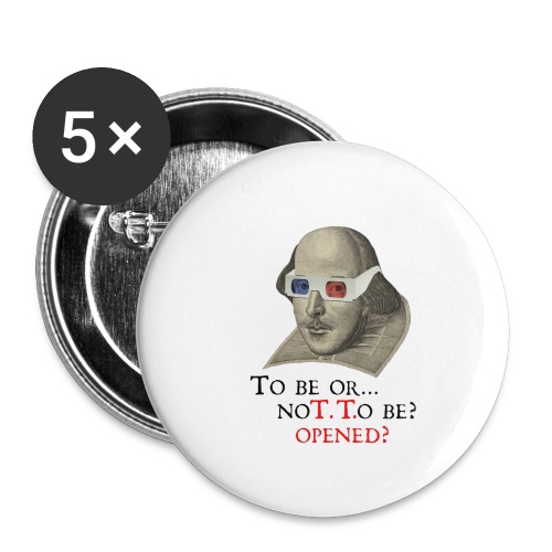 Shakespeare Bard-Code Logo (light) - Buttons large 2.2'' (5-pack)