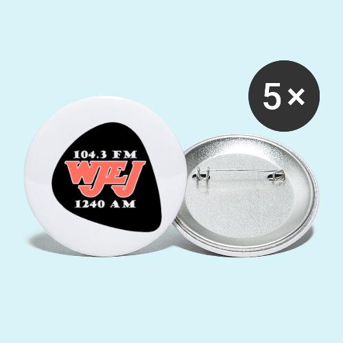 WJEJ Radio AM/FM Guitar Pic Logo - Buttons large 2.2'' (5-pack)