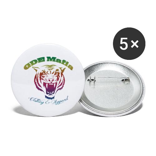 Bengal Tiger RAINBOW - GDE Mafia Clothing & Appare - Buttons large 2.2'' (5-pack)