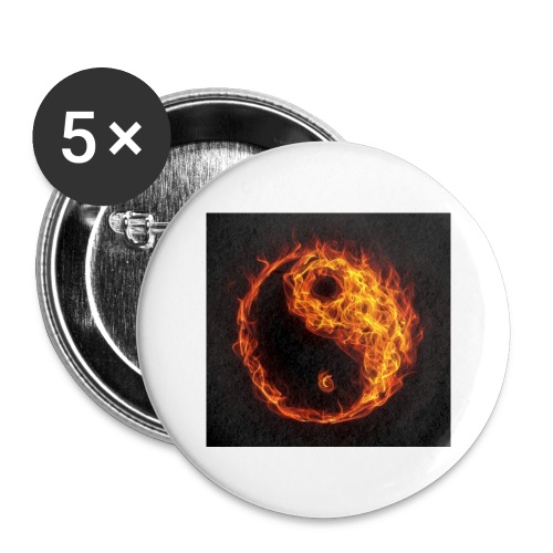 Panda fire circle - Buttons large 2.2'' (5-pack)