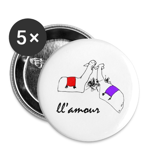 Llamour (color version). - Buttons large 2.2'' (5-pack)