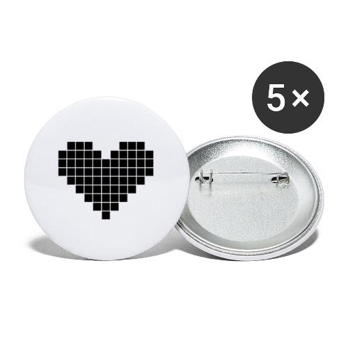 Pixel Heart - Buttons large 2.2'' (5-pack)