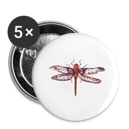 Dragonfly red - Buttons large 2.2'' (5-pack)