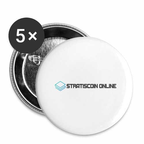 stratiscoin online dark - Buttons large 2.2'' (5-pack)