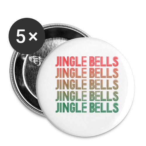 Jingle Bells Retro Snowy Christmas Pajama Gift. - Buttons large 2.2'' (5-pack)