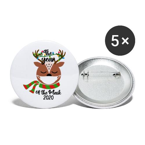 Year of the Mask Deer - Buttons large 2.2'' (5-pack)