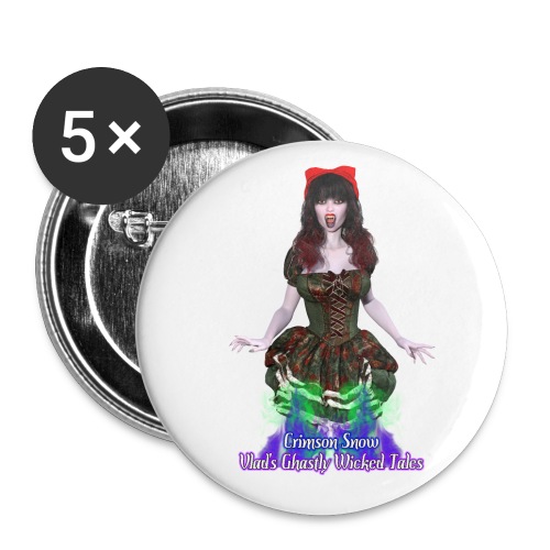 Ghastly Wicked Tales: Crimson Snow 2 - Buttons large 2.2'' (5-pack)