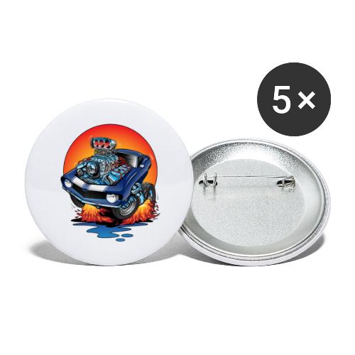 Funny Classic Sixties Muscle Car Dragster Hot Rod - Buttons large 2.2'' (5-pack)