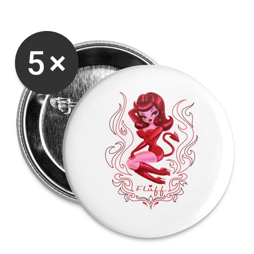 She Devil Tee Shirt - Buttons large 2.2'' (5-pack)