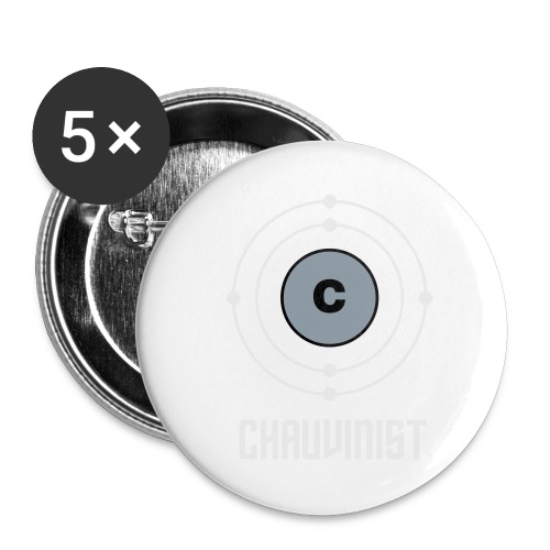 Carbon Chauvinist Electron - Buttons large 2.2'' (5-pack)