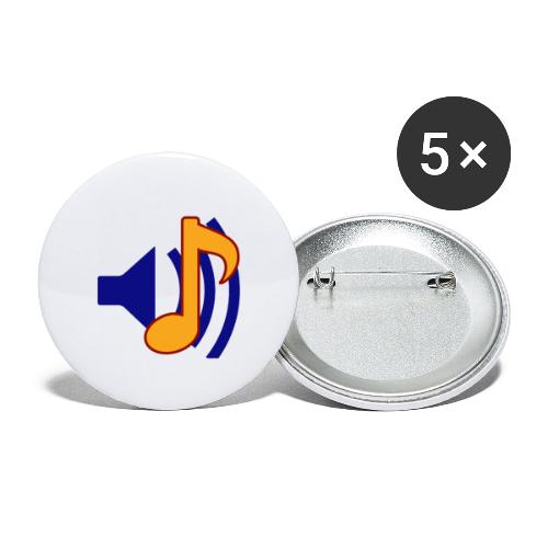 Speaker Music Note - Buttons large 2.2'' (5-pack)