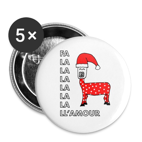 Christmas llama. - Buttons large 2.2'' (5-pack)