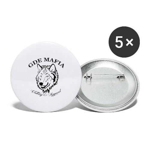 Wolf HEAD - GDE Mafia - Buttons large 2.2'' (5-pack)