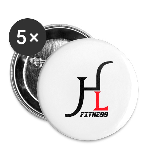 HIIT Life Logo Red - Buttons large 2.2'' (5-pack)