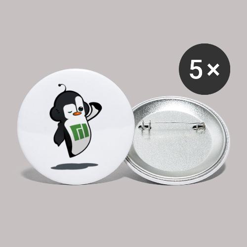 Manjaro Mascot wink hello left - Buttons large 2.2'' (5-pack)
