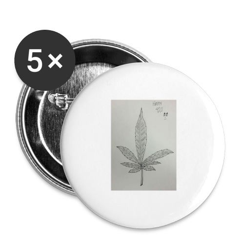 Happy 420 - Buttons large 2.2'' (5-pack)