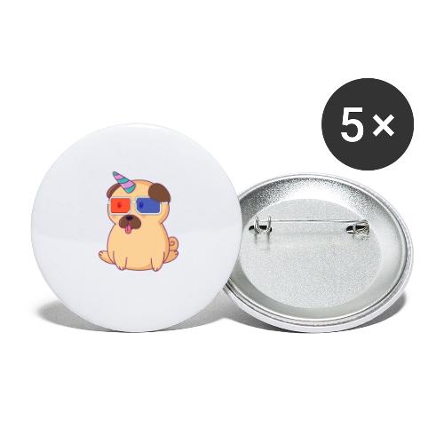 Dog with 3D glasses doing Vision Therapy! - Buttons large 2.2'' (5-pack)