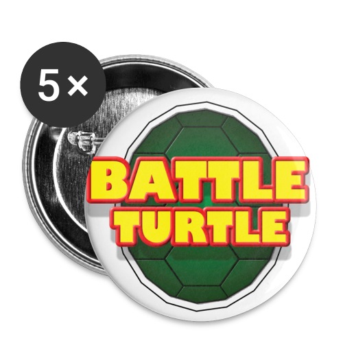 Battle Turtle Logo - Buttons large 2.2'' (5-pack)
