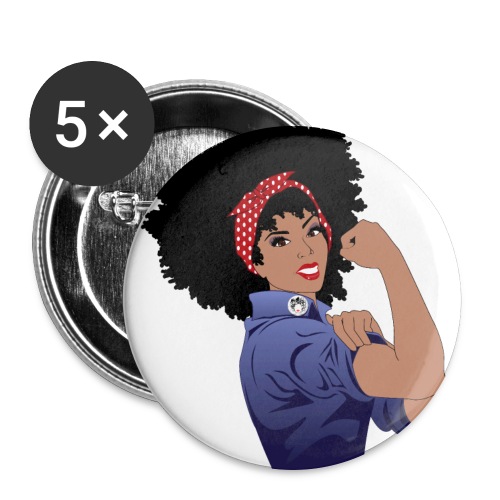 GlobalCouture WeCanDoIt Girl 2 png - Buttons large 2.2'' (5-pack)