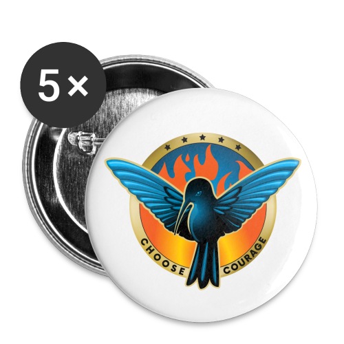 Choose Courage - Fireblue Rebels - Buttons large 2.2'' (5-pack)
