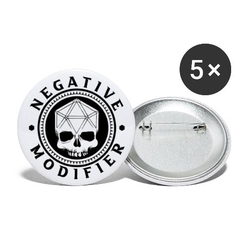 Negative Modifier Circle Logo - Buttons large 2.2'' (5-pack)