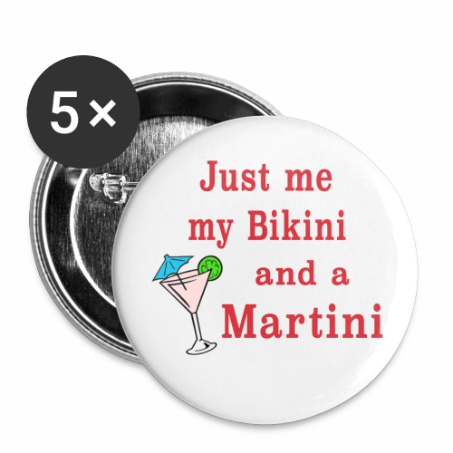 Bikini Martini Beachwear Swimsuit Cosmopolitan. - Buttons large 2.2'' (5-pack)