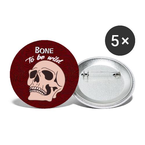 Bone To Be Wild - Edgy Skull Design - Buttons large 2.2'' (5-pack)