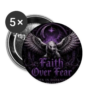 Faith Over Fear: Dark Gothic Raven - Buttons large 2.2'' (5-pack) - white