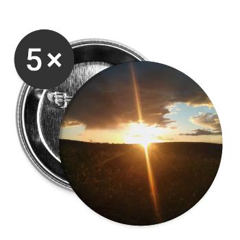 Golden Hour Sunset Field - Buttons large 2.2'' (5-pack) - white