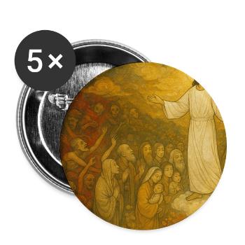 Resurrected Jesus with Enthralled Disciples - Buttons large 2.2'' (5-pack) - white