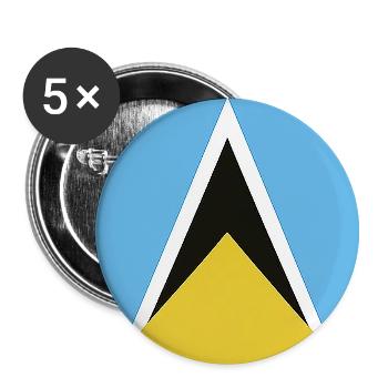 Saint Lucia Flag Design - Buttons large 2.2'' (5-pack) - white