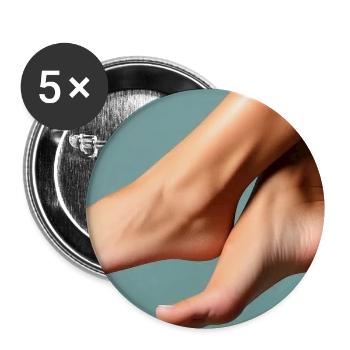 Female feet - Buttons large 2.2'' (5-pack) - white