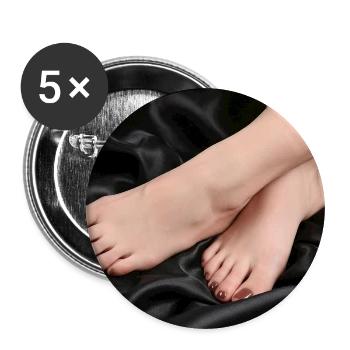 Women's feet - Buttons large 2.2'' (5-pack) - white